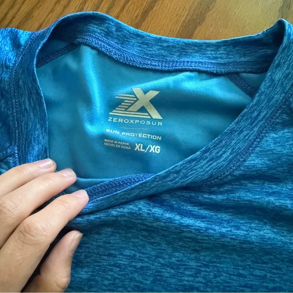 Zeroxposur Sun Protection Tshirt Bundle (2) Teal and Blue Size XL - Picture 9 of 10